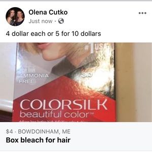 I’m selling never used box bleach.